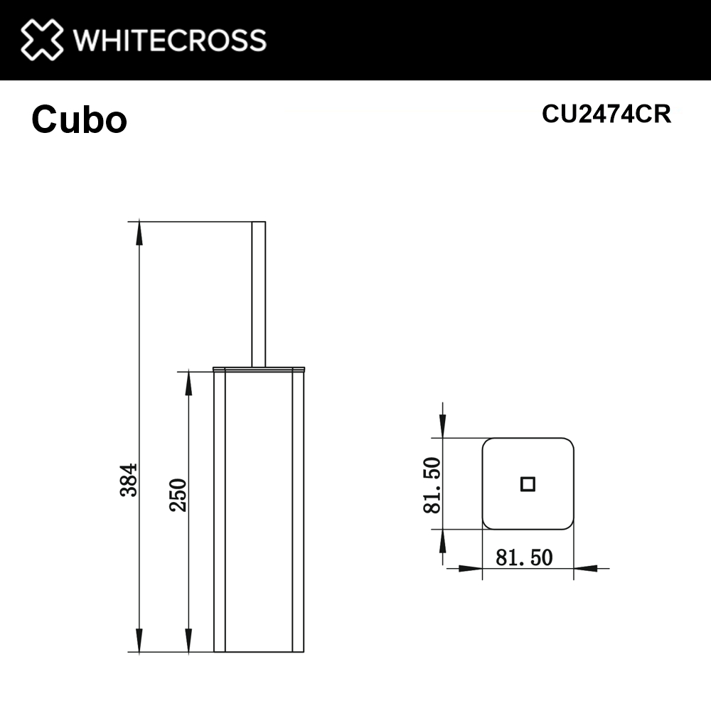 Whitecross Cubo Ершик напольный цвет: хром глянцевый CU2474CR