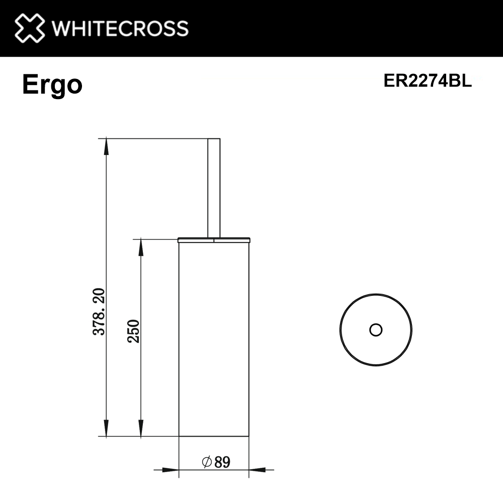 Whitecross Ergo Ершик напольный цвет: черный матовый ER2274BL