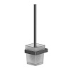 Whitecross Cubo Ершик для унитаза подвесной со стеклянной колбой, цвет: оружейная сталь CU2470GM