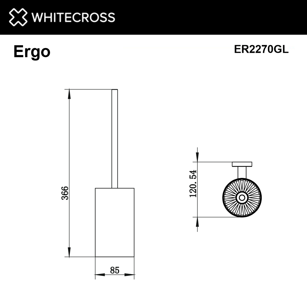 Whitecross Ergo Ершик подвесной цвет: золото глянцевое ER2270GL
