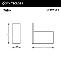 Whitecross Cubo Крючок одинарный цвет: золото брашированное CU2410GLB
