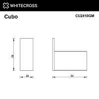 Whitecross Cubo Крючок одинарный цвет: оружейная сталь CU2410GM