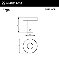 Whitecross Ergo Крючок одинарный цвет: медь глянцевая ER2210CP