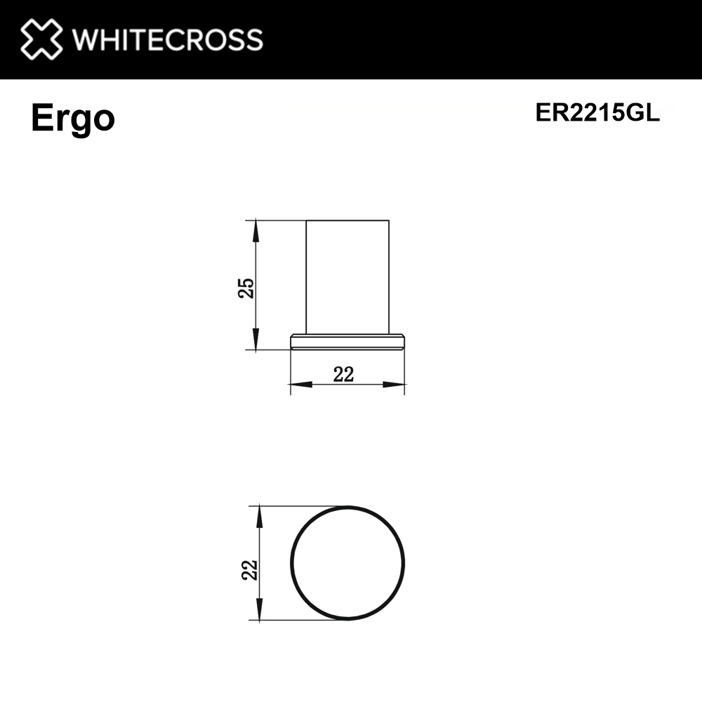 Whitecross Ergo Крючок одинарный цвет: золото глянцевое ER2215GL