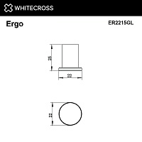 Whitecross Ergo Крючок одинарный цвет: золото глянцевое ER2215GL