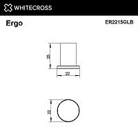 Whitecross Ergo Крючок одинарный цвет: золото брашированное ER2215GLB
