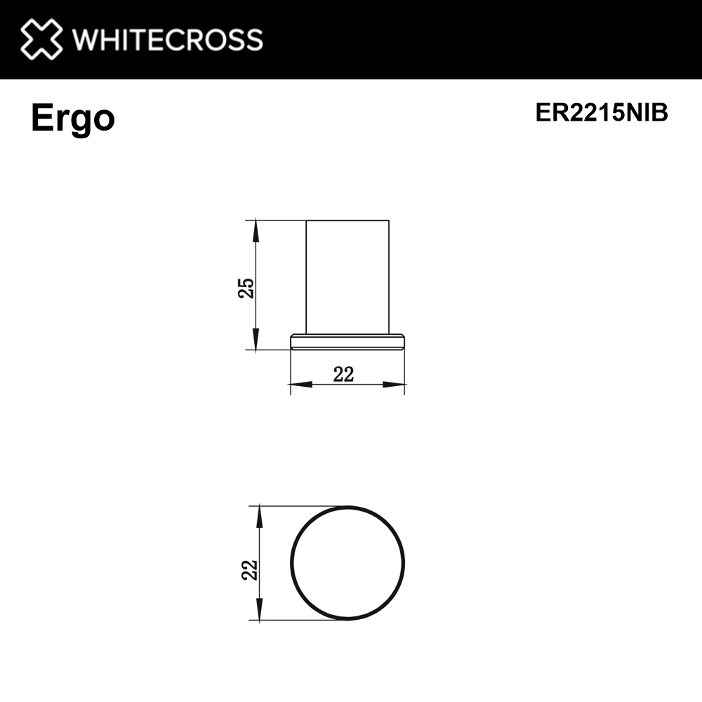 Whitecross Ergo Крючок одинарный цвет: никель брашированный ER2215NIB
