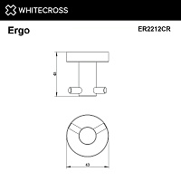 Whitecross Ergo Крючок двойной цвет: хром глянцевый ER2212CR