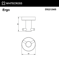 Whitecross Ergo Крючок двойной цвет: никель брашированный ER2212NIB