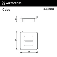 Whitecross Cubo Мыльница подвесная цвет: хром глянцевый CU2420CR