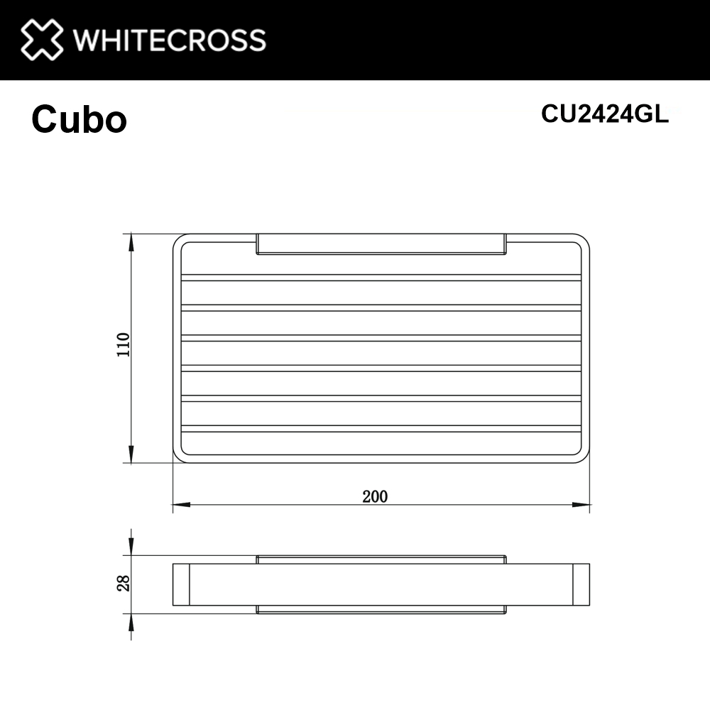 Whitecross Cubo Мыльница-решетка подвесная цвет: золото глянцевое CU2424GL