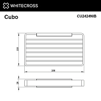 Whitecross Cubo Мыльница-решетка подвесная цвет: никель брашированный CU2424NIB