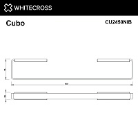 Whitecross Cubo Полотенцедержатель 45 см, цвет: никель брашированный CU2450NIB