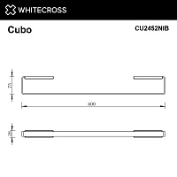 Whitecross Cubo Полотенцедержатель 60 см, цвет: никель брашированный CU2452NIB