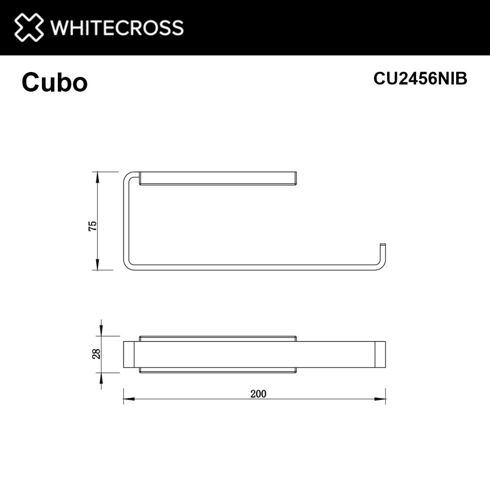 Whitecross Cubo Полотенцедержатель 20 см, цвет: никель брашированный CU2456NIB