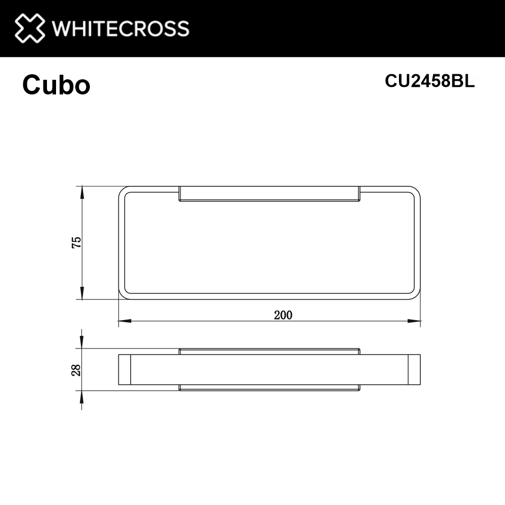 Whitecross Cubo Полотенцедержатель 20 см, цвет: черный матовый CU2458BL