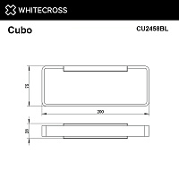 Whitecross Cubo Полотенцедержатель 20 см, цвет: черный матовый CU2458BL