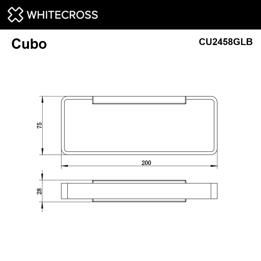 Whitecross Cubo Полотенцедержатель 20 см, цвет: золото брашированное CU2458GLB