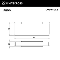 Whitecross Cubo Полотенцедержатель 20 см, цвет: золото брашированное CU2458GLB