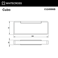 Whitecross Cubo Полотенцедержатель 20 см, цвет: никель брашированный CU2458NIB