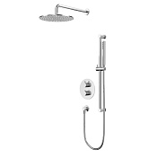 Whitecross Y Душевой комплект: термостат, ручной и верхний душ, шланг, штанга, цвет: никель браш. YSET09NIB
