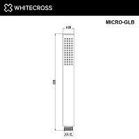 Whitecross Душевая лейка 1 режим, латунь цвет: золото брашированное MICRO-GLB