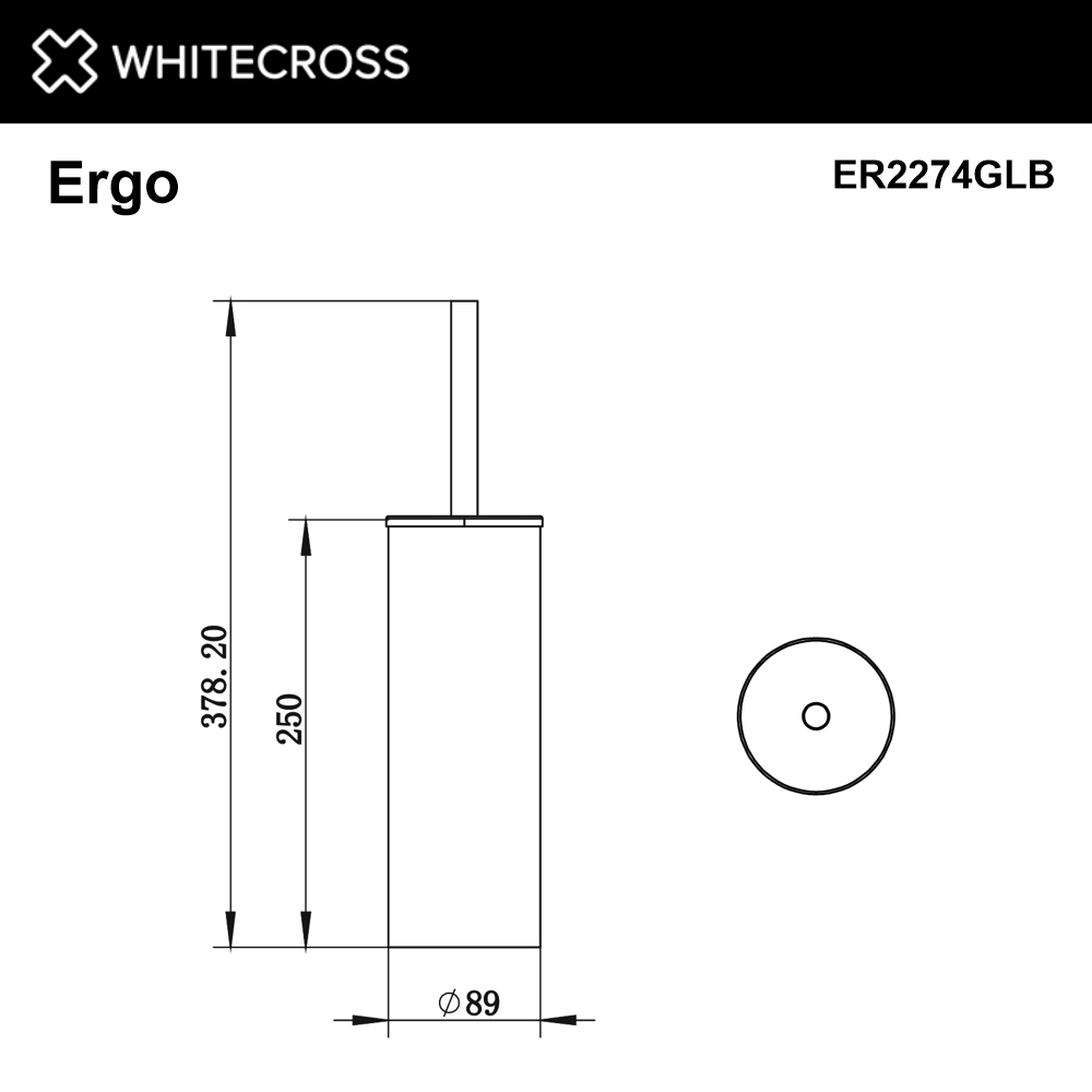 Whitecross Ergo Ершик напольный цвет: золото брашированное ER2274GLB