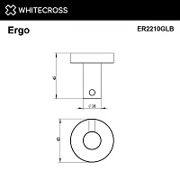 Whitecross Ergo Крючок одинарный цвет: золото брашированное ER2210GLB