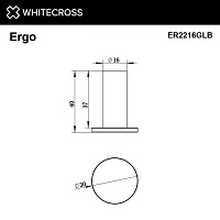 Whitecross Ergo Крючок одинарный цвет: золото брашированное ER2216GLB