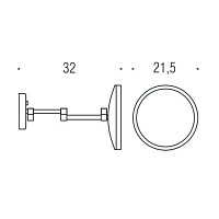 Colombo Design Specchi Косметическое зеркало подвесное с подсветкой и 3x увел., латунь, цвет: black В9954.NE