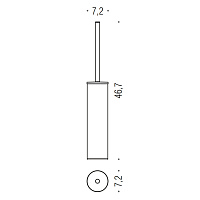 Colombo Design Mini Ершик для унитаза напольный, с латунной колбой, цвет: matt gold B4006.OM
