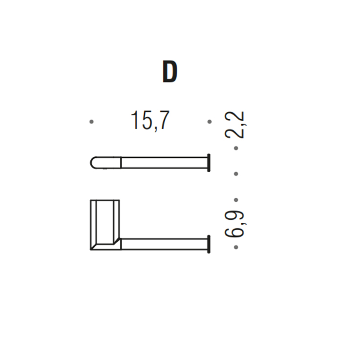 Colombo Design Mini Держатель туалетной бумаги, подвесной, цвет: matt graphite B4008D.GM