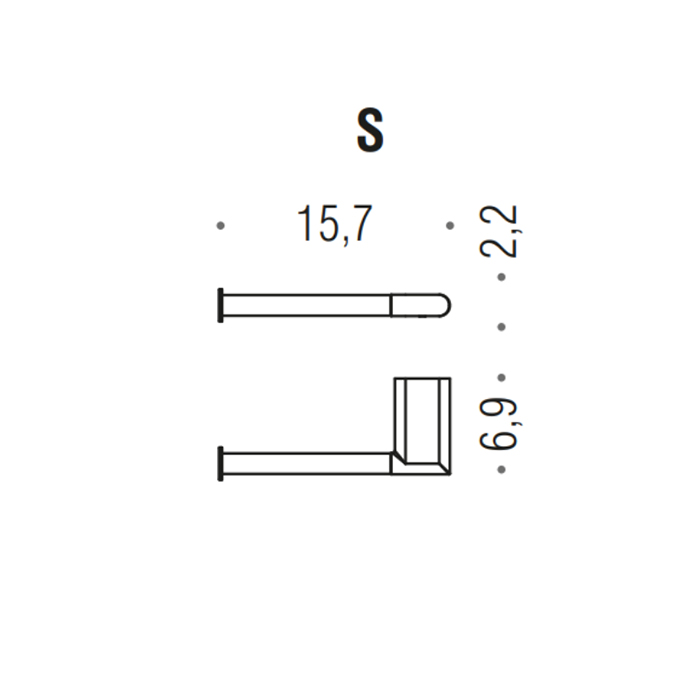 Colombo Design Mini Держатель туалетной бумаги, подвесной, цвет: matt graphite B4008S.GM