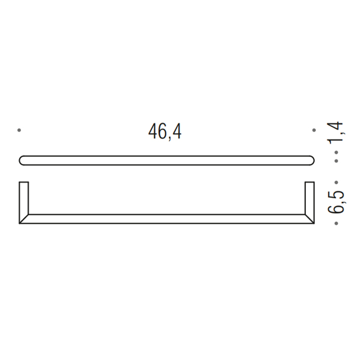 Colombo Design Mini Полотенцедержатель 46 cм, подвесной, цвет: matt graphite B4010.GM