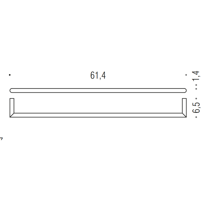 Colombo Design Mini Полотенцедержатель 61 cм, подвесной, цвет: stainless steel B4011.HPS1
