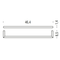 Colombo Design Mini Полотенцедержатель 46 см, подвесной, цвет: stainless steel B4010.HPS1