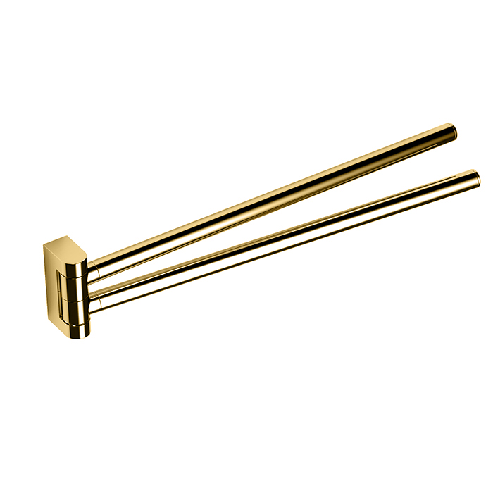 Colombo Design Mini Полотенцедержатель двойной 34 см, подвесной, цвет: matt gold B4012.OM