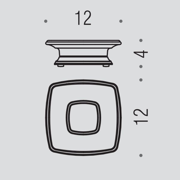 Colombo Design Portofino Мыльница со стеклянной чашей, настольная, цвет: chrome/gold B3242.CR2-VAN