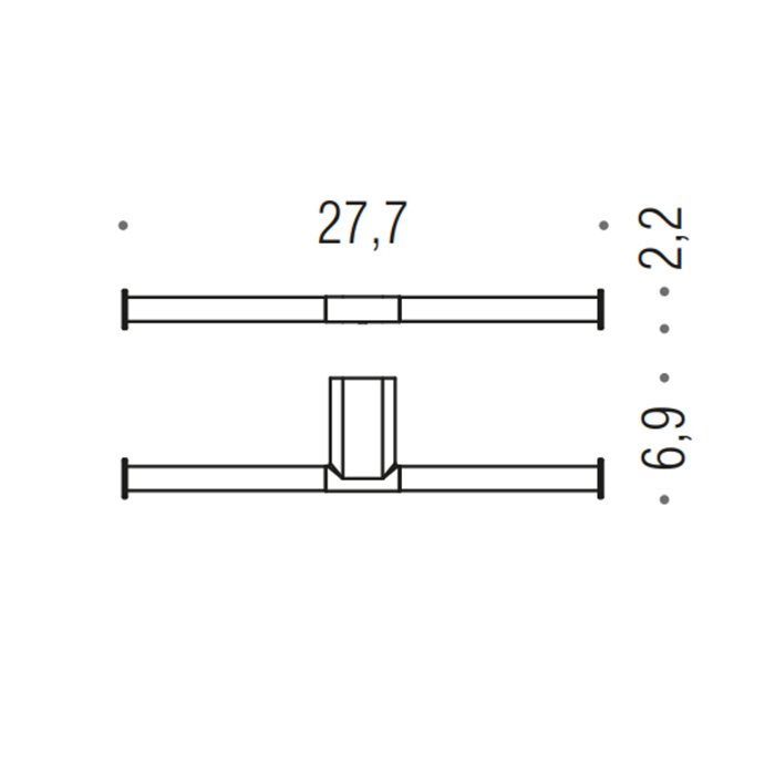 Colombo Design Mini Держатель туалетной бумаги, подвесной двойной цвет: stainless steel B4090.HPS1