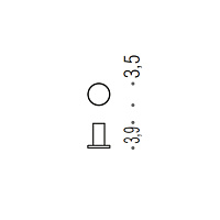 Colombo Design Mini Крючок, подвесной, одинарный, цвет: matt gold CD107.OM