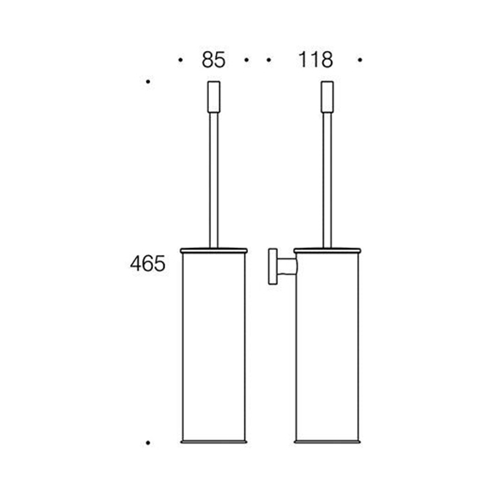 Colombo Design Plus Ершик для унитаза подвесной, с латунной колбой, цвет: graphite W4962.GL
