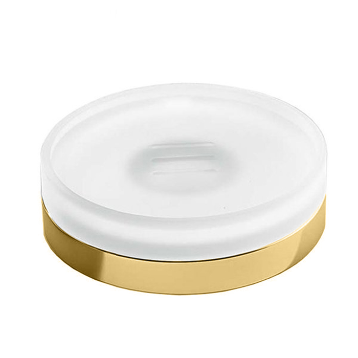 Colombo Design Mini Мыльница настольная со стеклянной чашей, латунь, цвет: matt gold B5240.OM-VAN