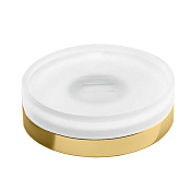 Colombo Design Mini Мыльница настольная со стеклянной чашей, латунь, цвет: matt gold B5240.OM-VAN