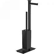 Colombo Design Units Стойка напольная с держателем туалетной бумаги и ершом, DX, цвет: matt black B9107D.NM