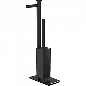 Colombo Design Units Стойка напольная с держателем туалетной бумаги и ершом, SX, цвет: matt black B9107S.NM