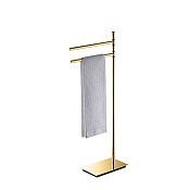 Colombo Design Square Стойка напольная с двойным полотенцедержателем, 87h см, цвет: matt gold B9901.OM