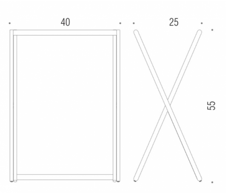Colombo Design Complementi Стойка напольная, 55h см, цвет: chrome B9736.CR