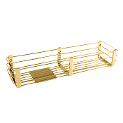 Colombo Design Complementi Полка-корзинка, подвесная 44x11 см, цвет: matt gold B9633.OM