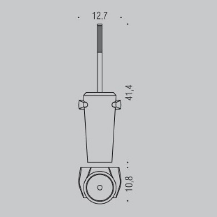 Colombo Design Road Ершик для унитаза подвесной, со стеклянной колбой, цвет: chrome B8007.CRQ-VAN