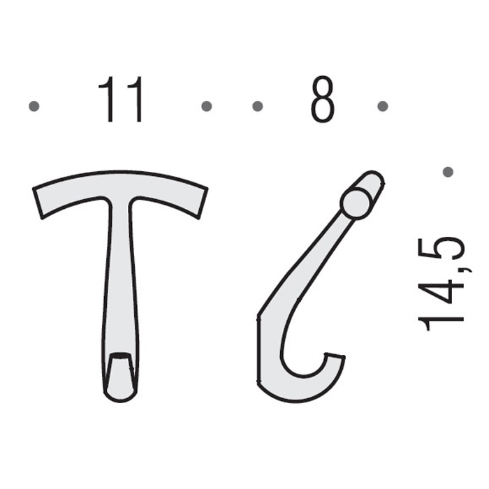 Colombo Design Luna CB37 Крючок, подвесной, одинарный, цвет: chrome BCB37.CR